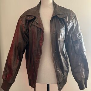 Vintage Japanese leather bomber jacket